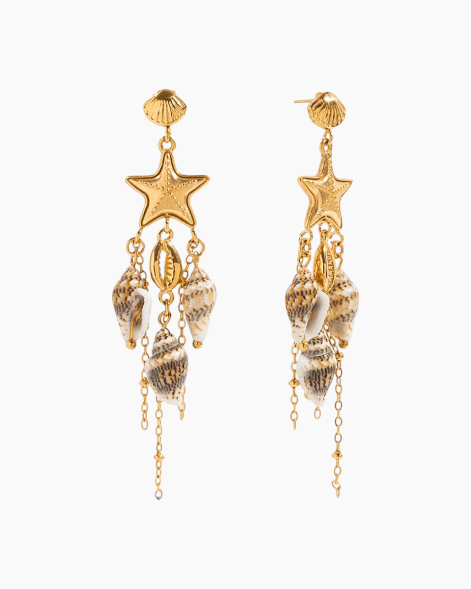 Starshore Shell Dangle Earrings - mifjewelry