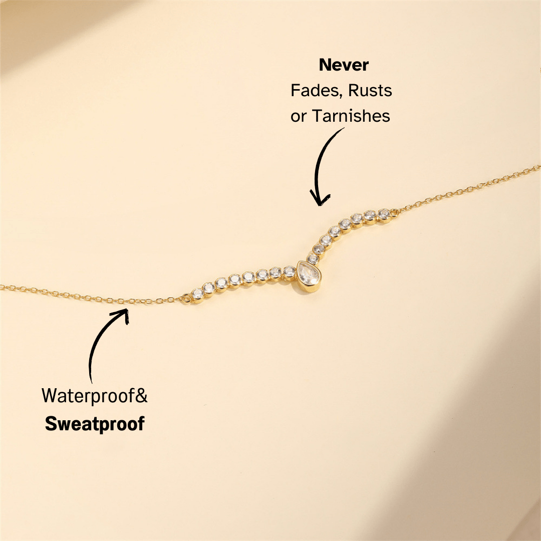 Teardrop Zirconia Necklace - mifjewelry