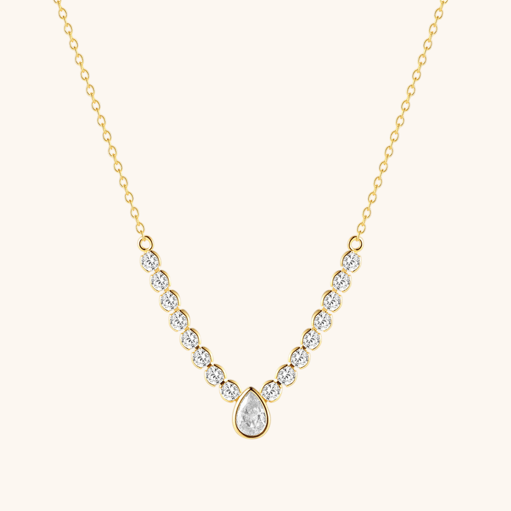 Teardrop Zirconia Necklace - mifjewelry