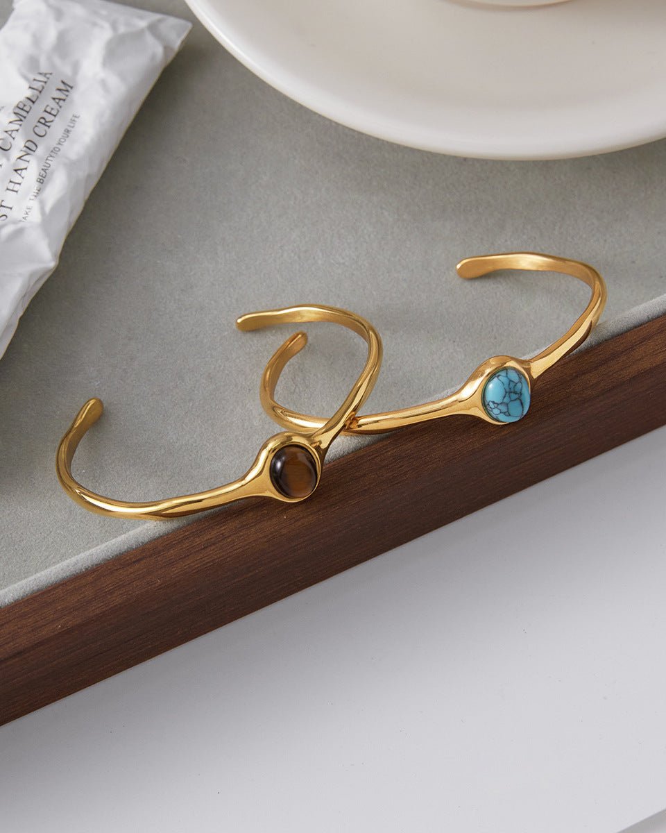 Tiger’s Eye Glow Cuff Bracelet - mifjewelry