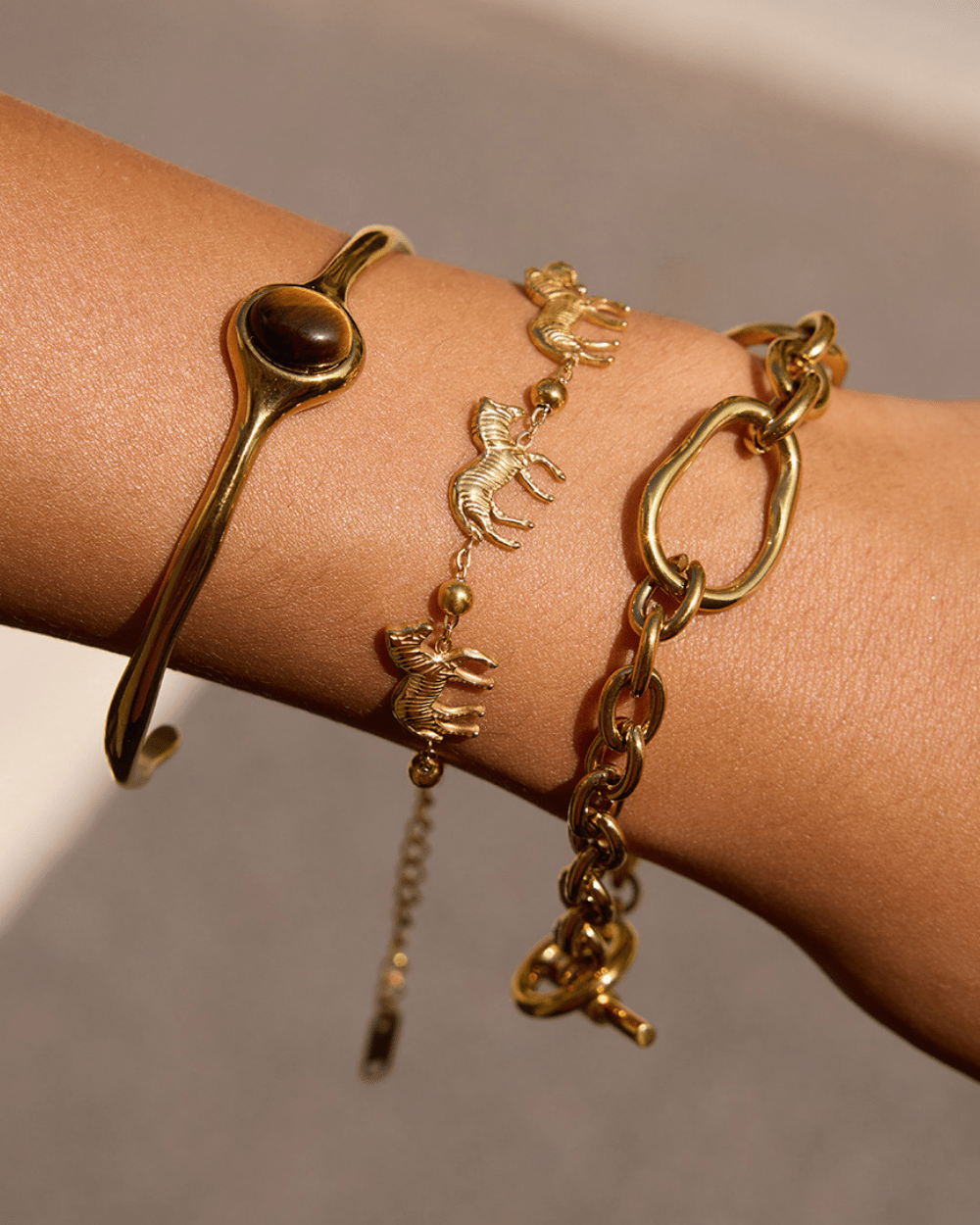 Tiger’s Eye Glow Cuff Bracelet - mifjewelry