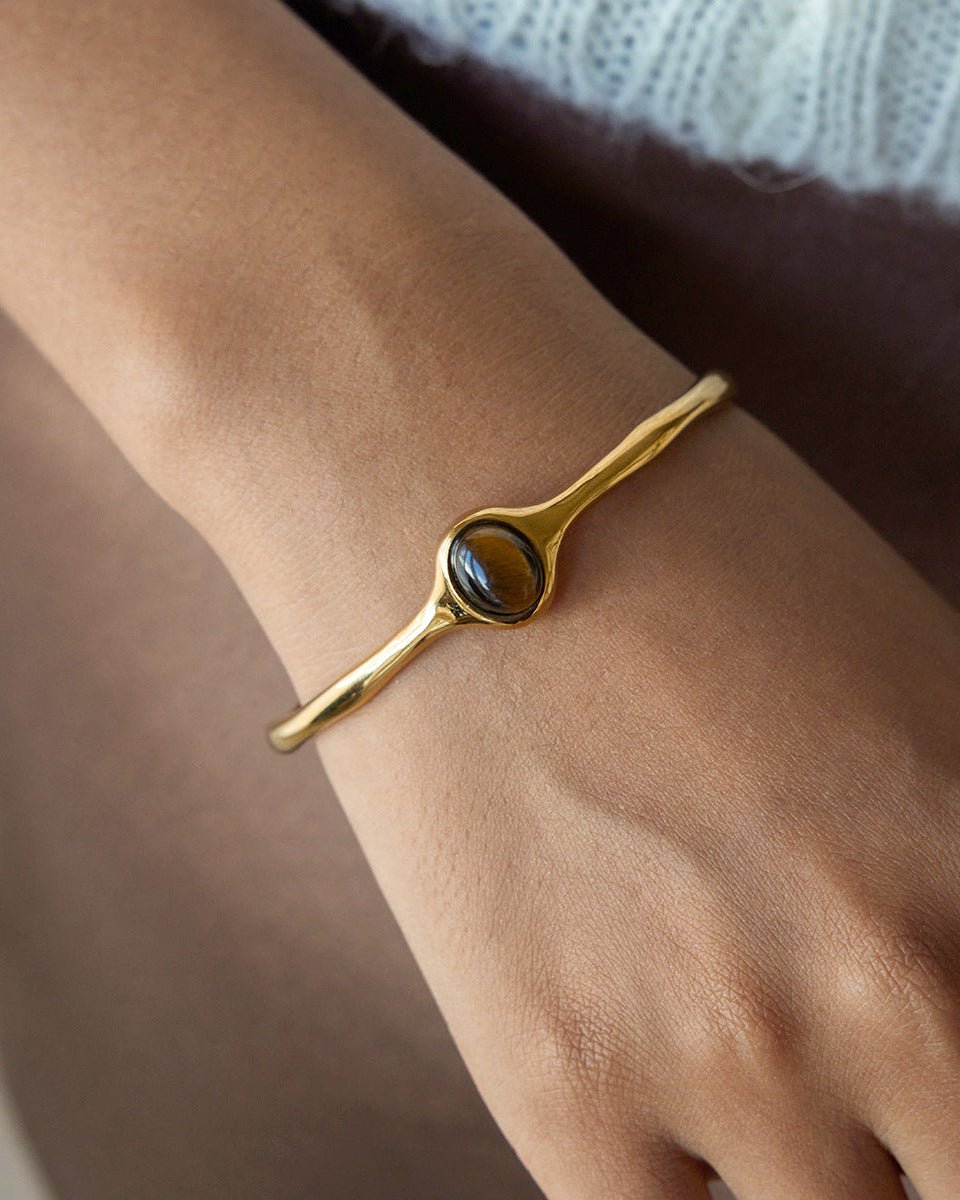 Tiger’s Eye Glow Cuff Bracelet - mifjewelry