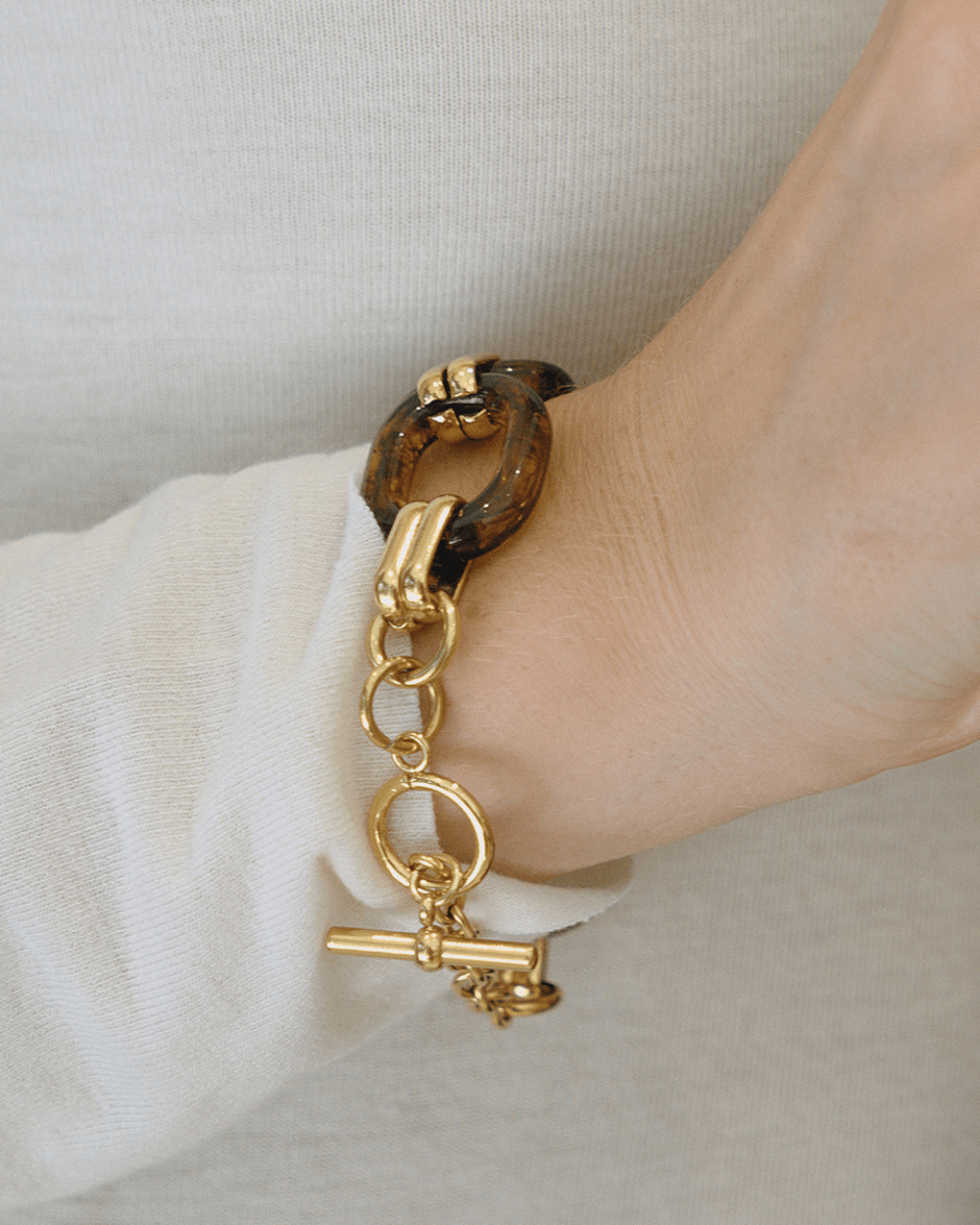 Tortoise Link Chunky Chain Bracelet - mifjewelry