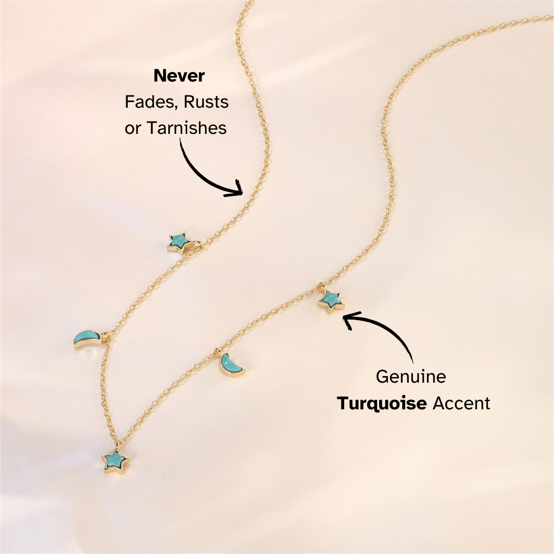 Turquoise Star & Moon Jewelry Set - mifjewelry