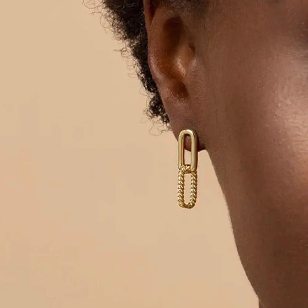 Twisted Rope Chain Earrings - mifjewelry