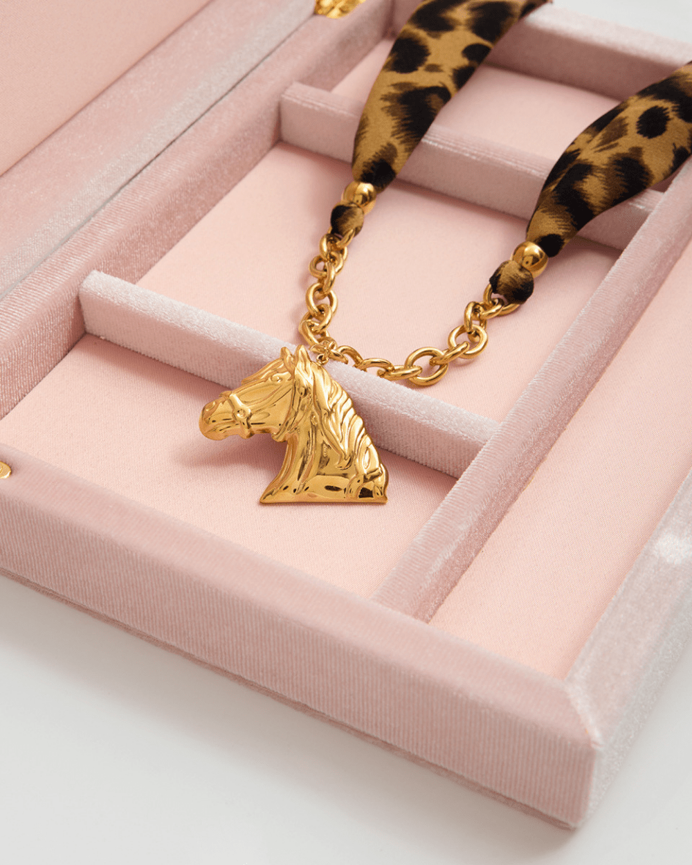 Wild Horse Pendant Necklace – Leopard Strap - mifjewelry