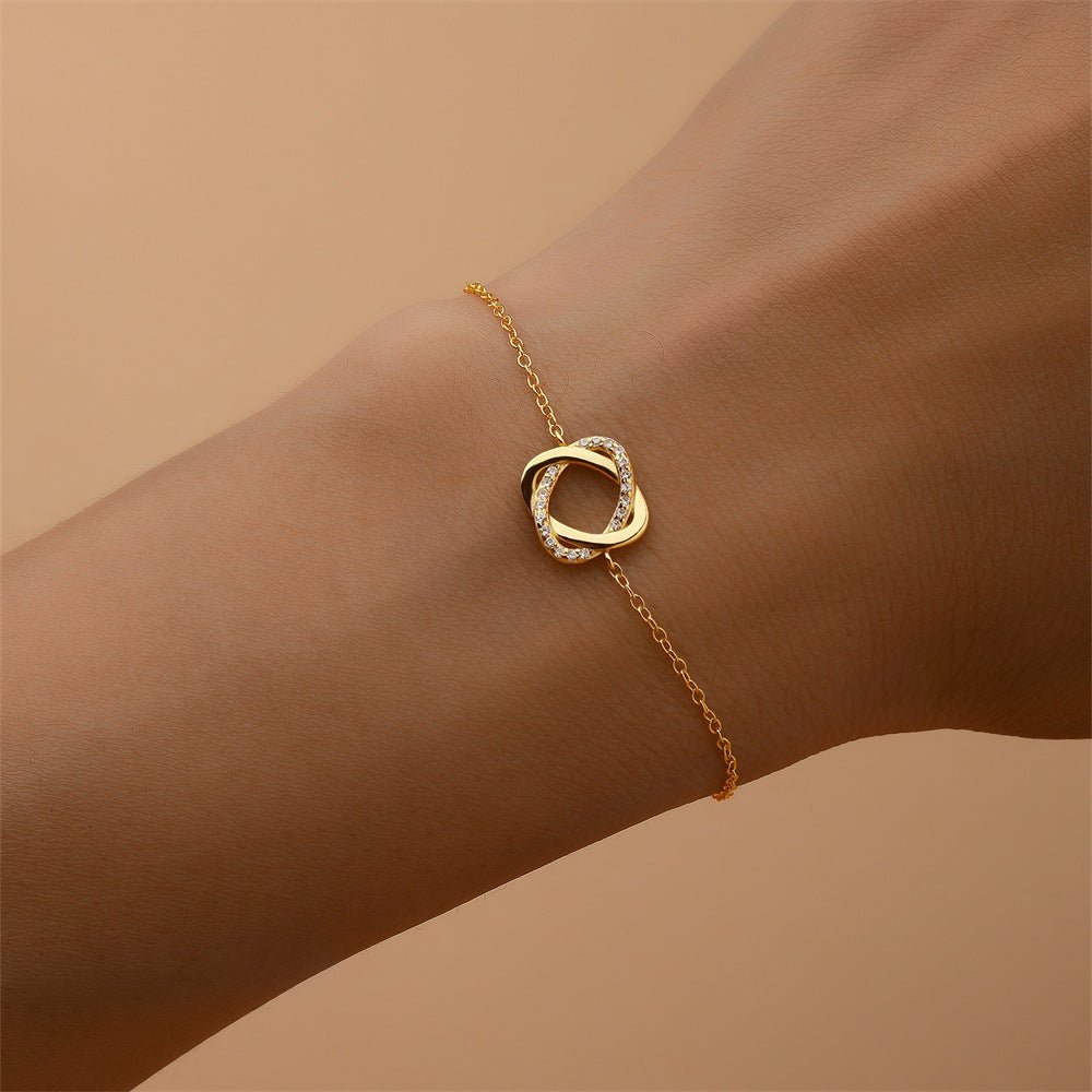 Zirconia Heart Knot Bracelet - mifjewelry