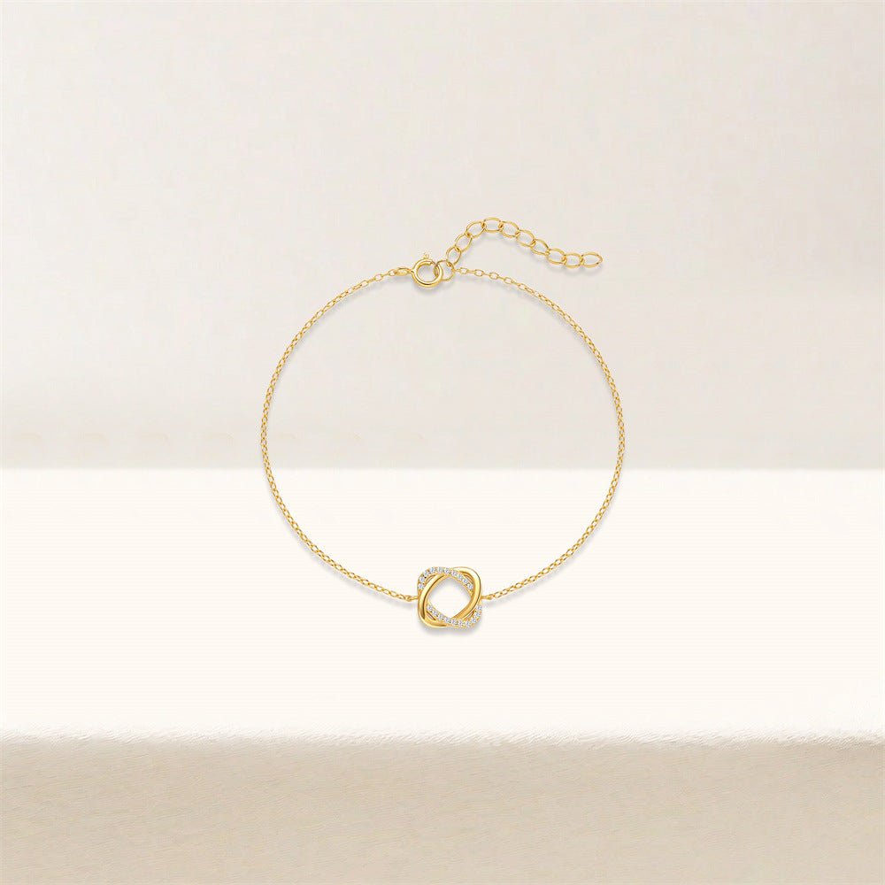 Zirconia Heart Knot Bracelet - mifjewelry