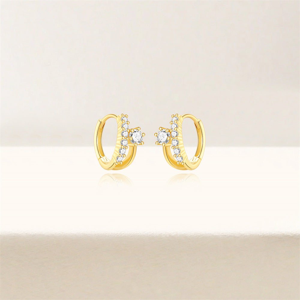 Zirconia Infinity Hoop Earrings - mifjewelry