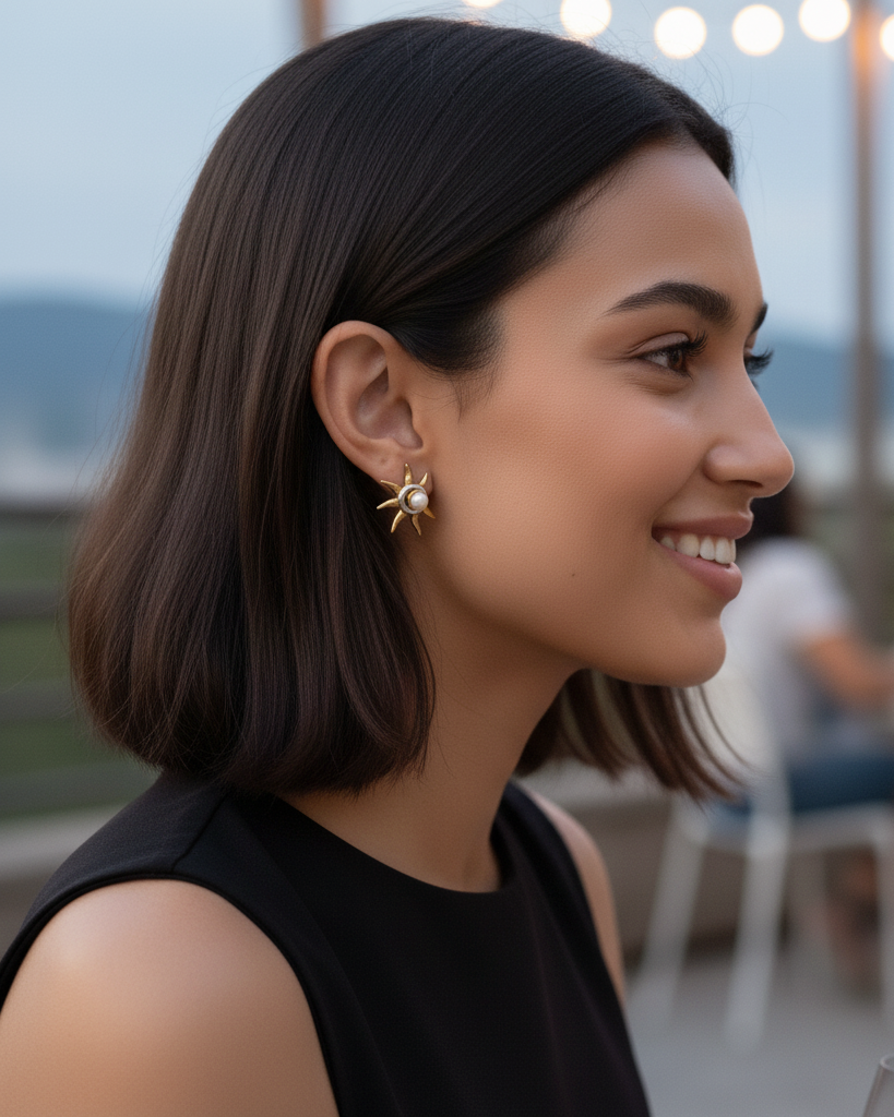 Eclipse Gleam Stud Earrings