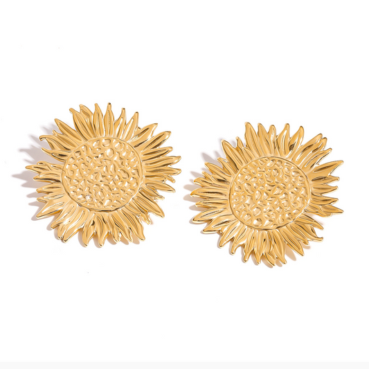 Golden Sunburst Earrings