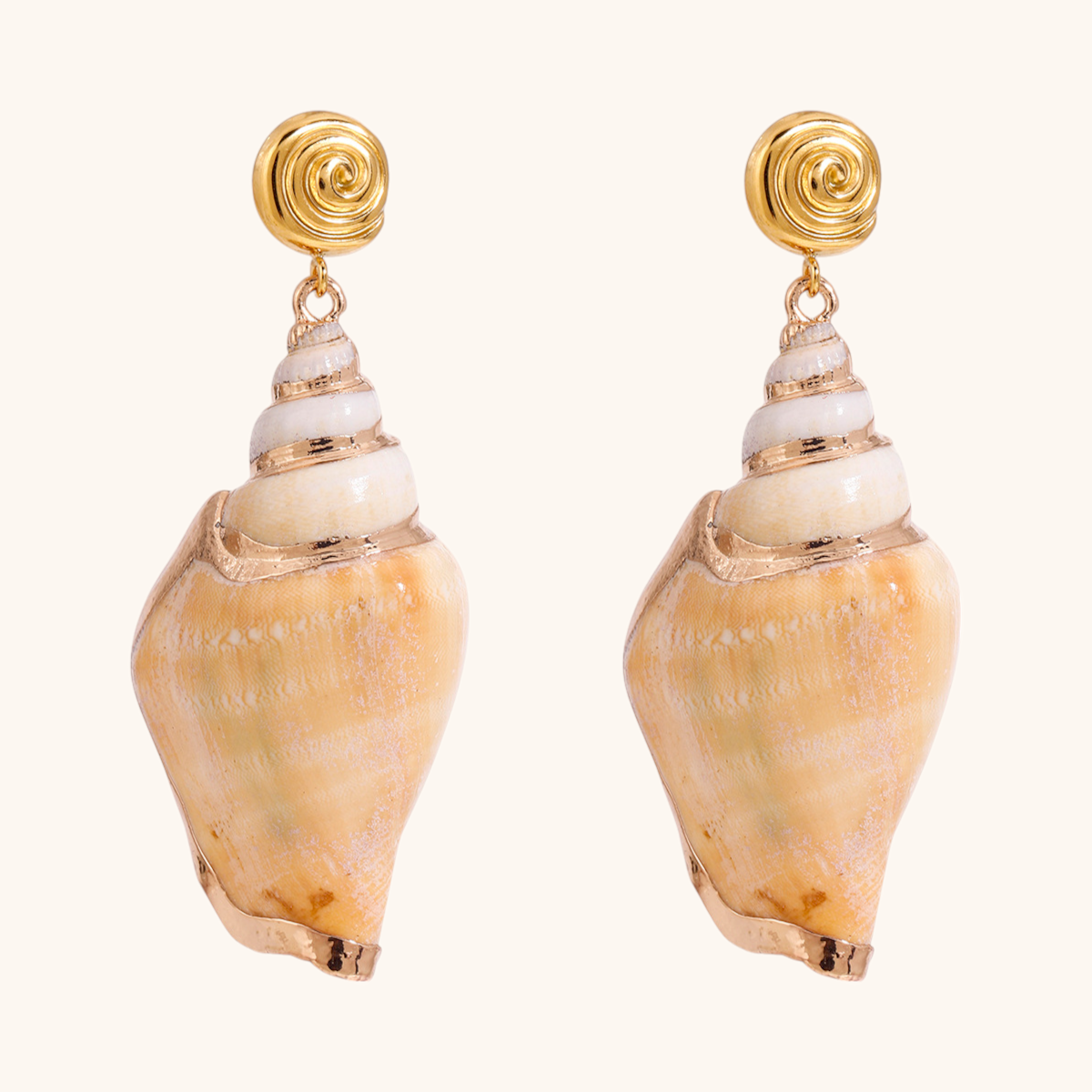Sirena Spiral Seashell Earrings
