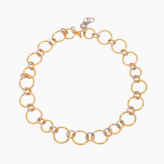 Orbit Loop Chain Necklace - Gold & Silver