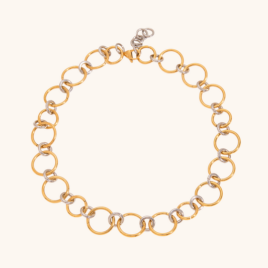 Orbit Loop Chain Necklace - Gold & Silver