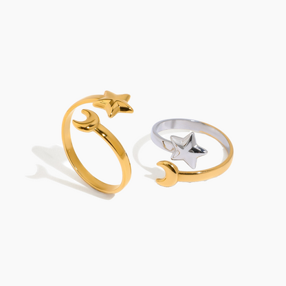 Lunar Wish Open Ring - Golden