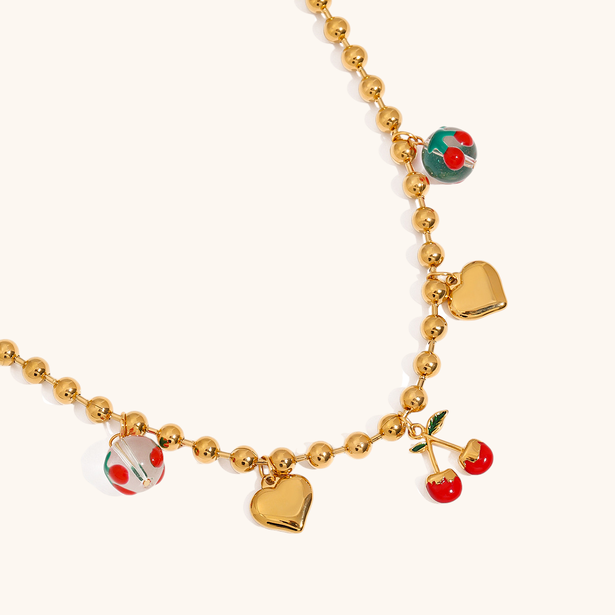Cherry Bloom Heart Necklace
