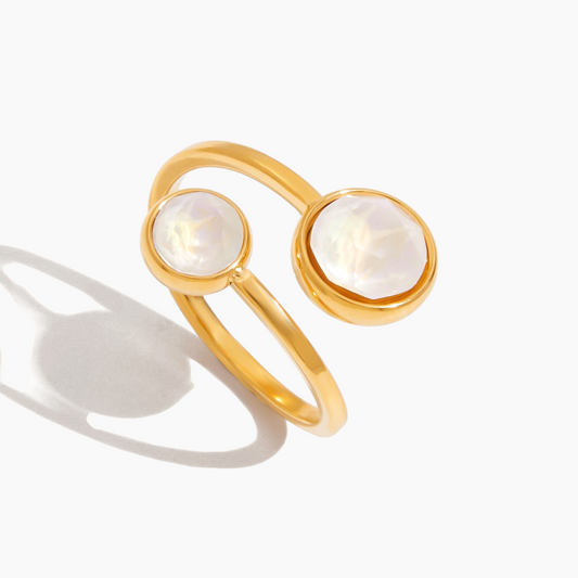 Twin Glow Open Ring