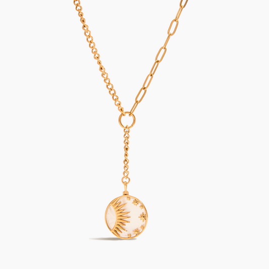 Golden Echo Lariat Necklace