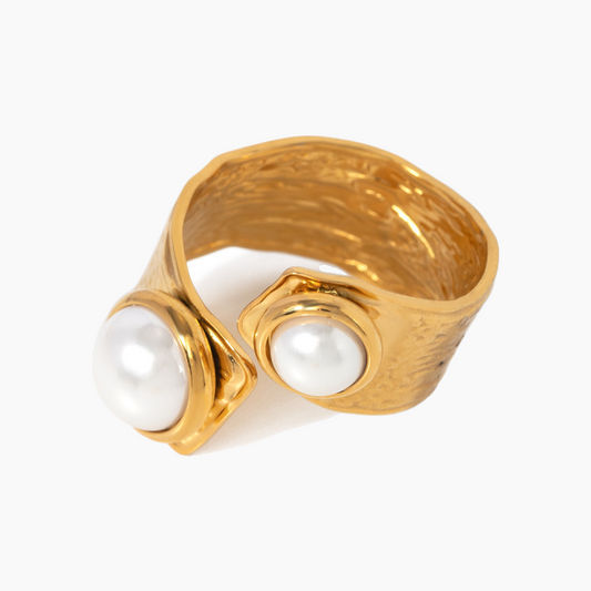 Aurelia Twin Pearl Ring