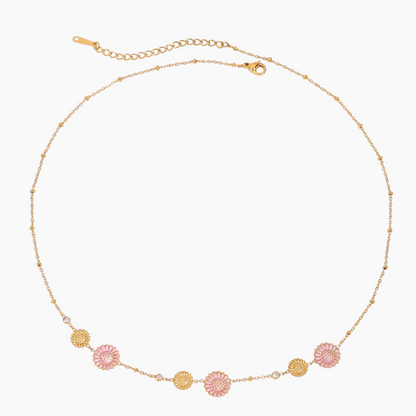 Petal Gleam Dainty Necklace