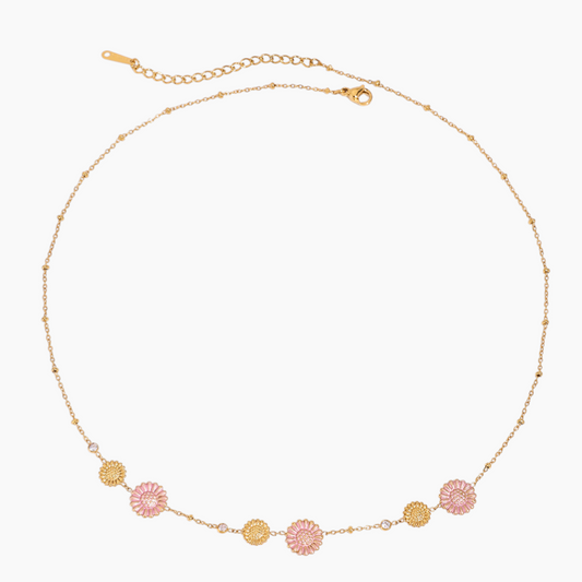 Petal Gleam Dainty Necklace