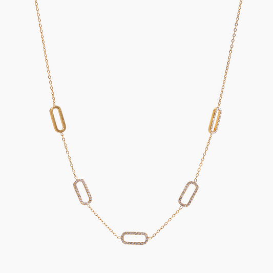 Sparkling Link Chain Necklace