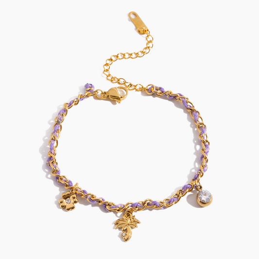 Tropical Breeze Woven Charm Bracelet