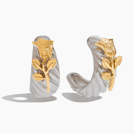 Rose Relic Ear Hoops