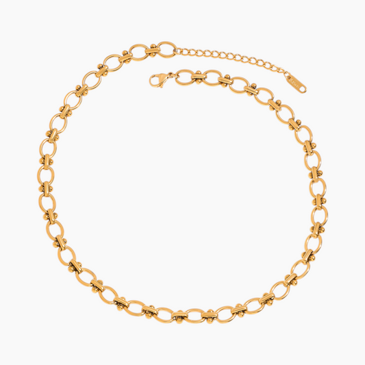 Golden Tide Oval Link Necklace