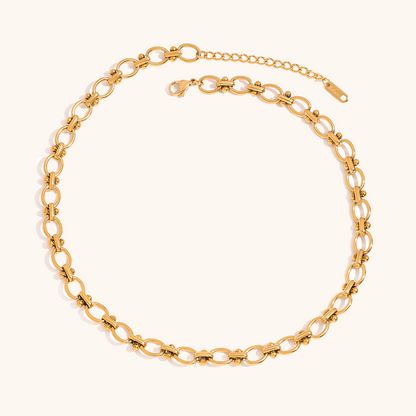 Golden Tide Oval Link Necklace