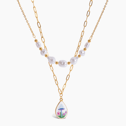 Rainy Bloom Double Necklace
