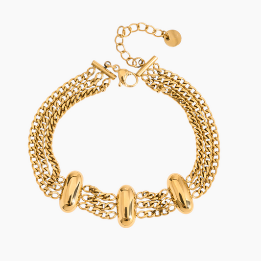 Triple Bold Link Bracelet