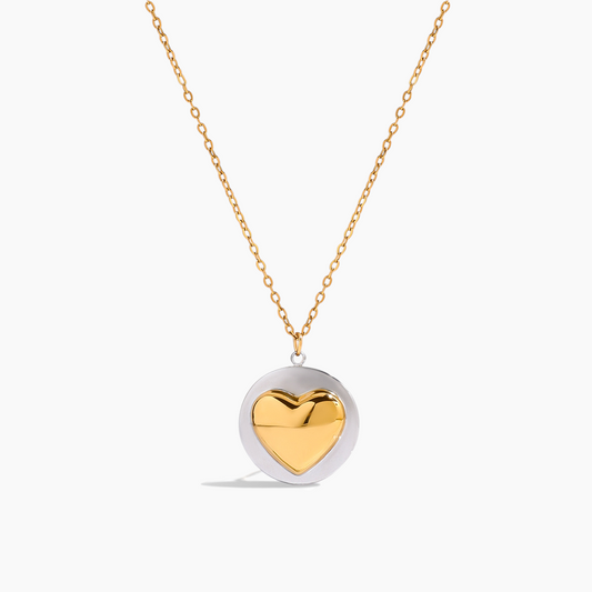 Duo Heart Glow Pendant Necklace