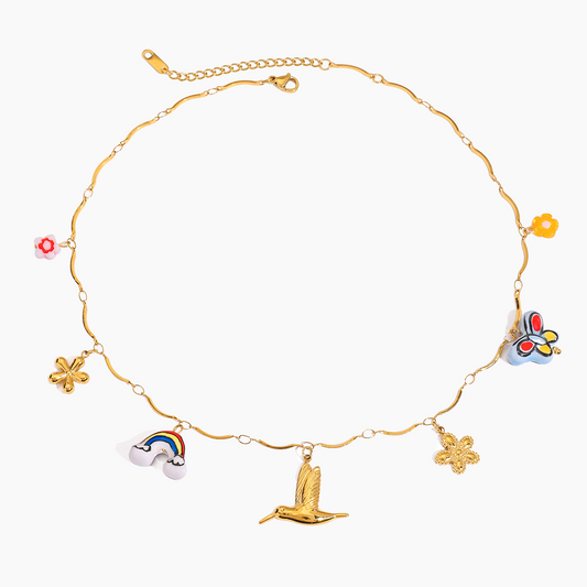 Joyful Flight Charm Necklace