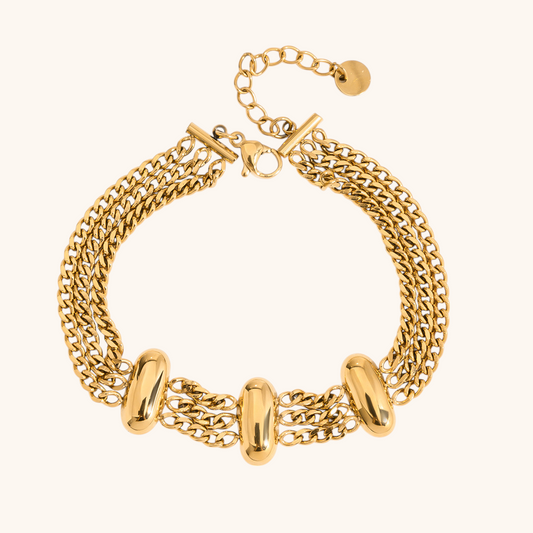 Triple Bold Link Bracelet