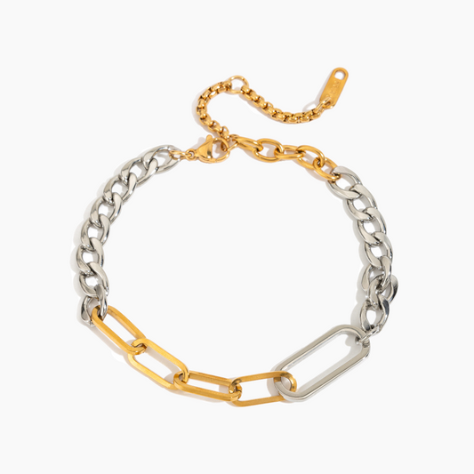 Bi-Metal Fusion Chain Bracelet