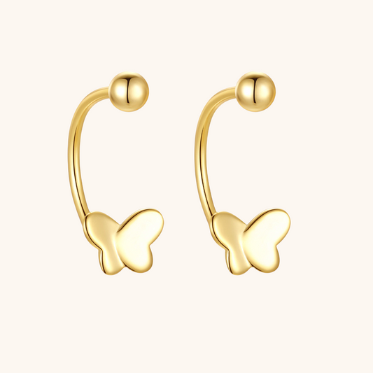 Butterfly Hoop Earrings