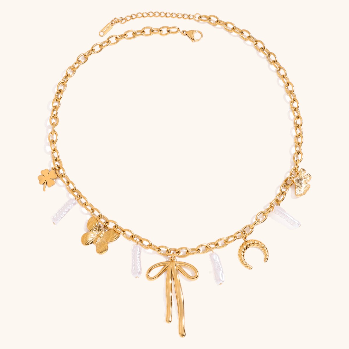 Butterfly Dreams Celestial Ribbon Charm Necklace