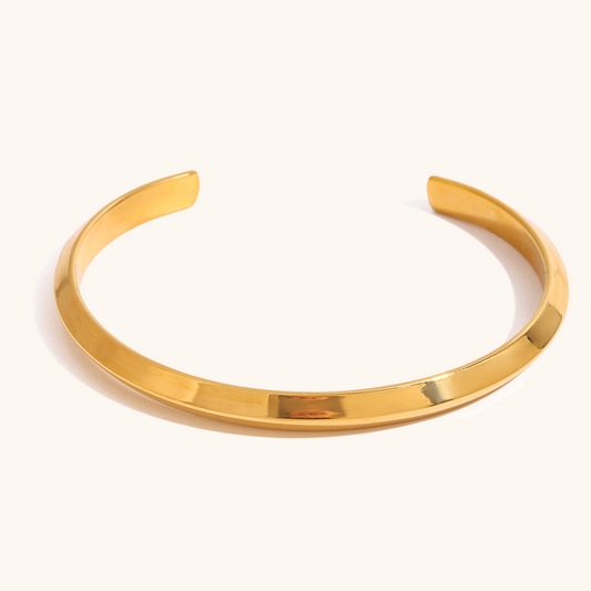 Linéa Edge Cuff Bracelet - Golden
