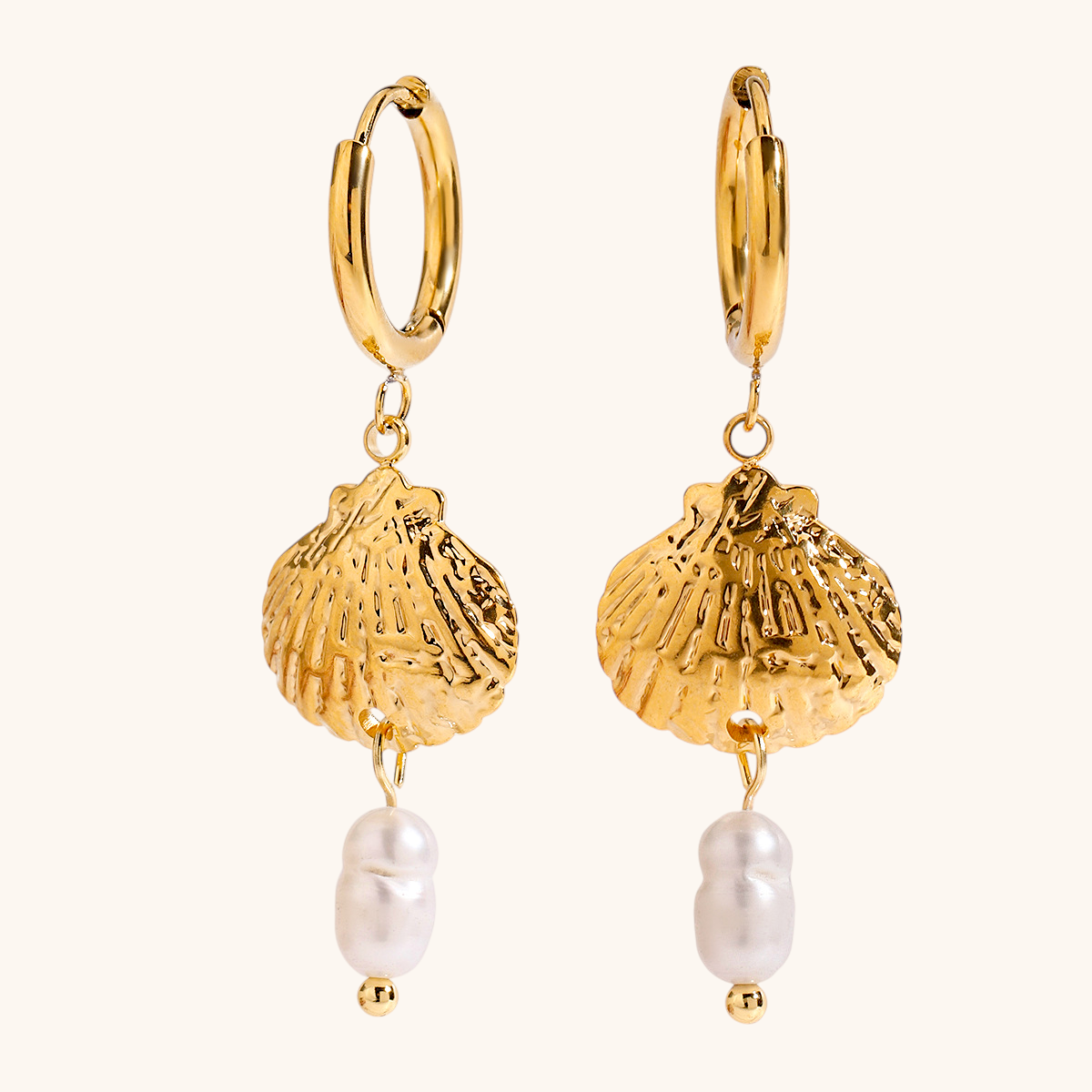 Ocean Muse Shell & Pearl Earrings