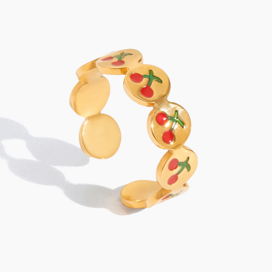 Cherry Charm Adjustable Ring
