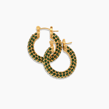 Luxe Pavé Hoop Earrings