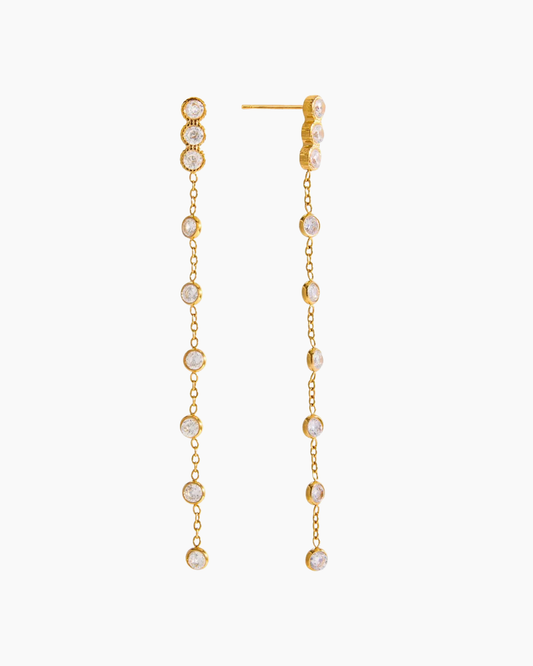 Dangle Crystal Drop Earrings – Round