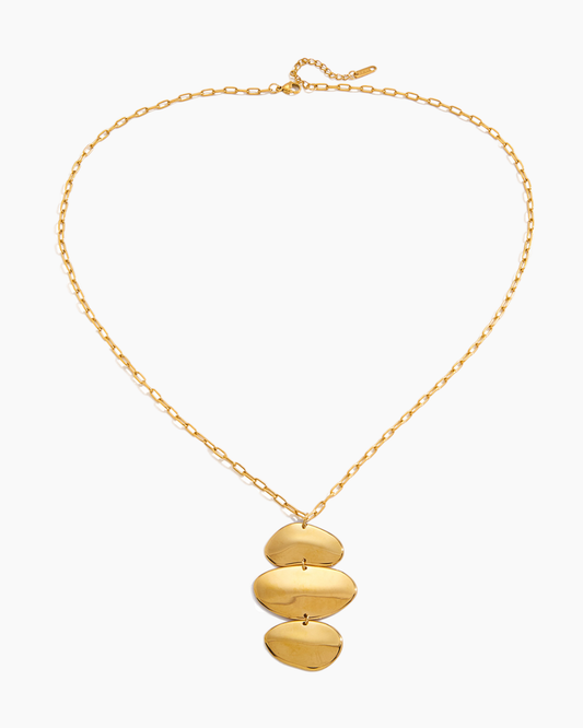 Golden Cascade Pendant Necklace