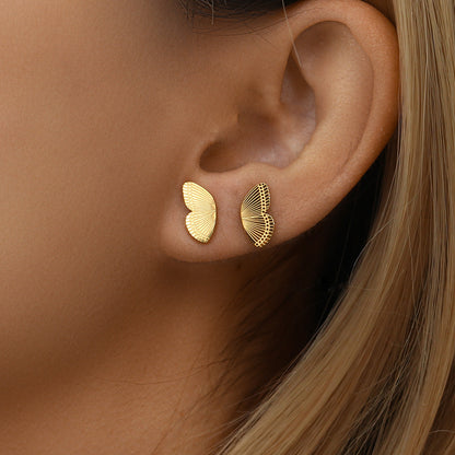 Butterfly Wing Stud Earrings