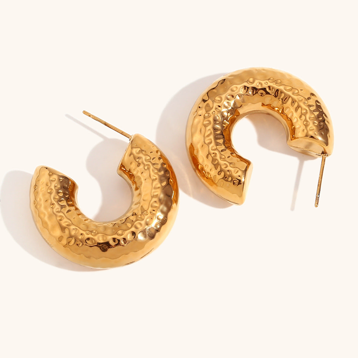 Aurora Textured Hoop Earrings