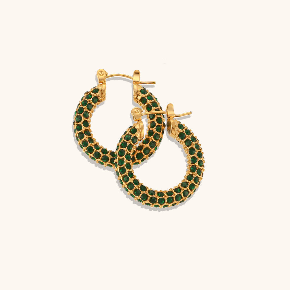 Luxe Pavé Hoop Earrings
