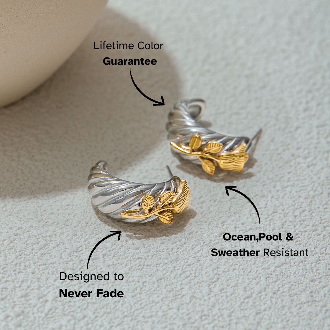 Rose Relic Ear Hoops