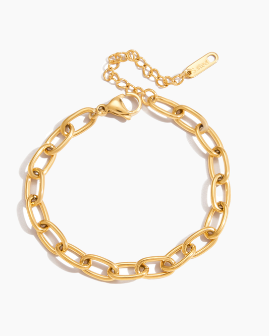 Golden Oval Link Bracelet