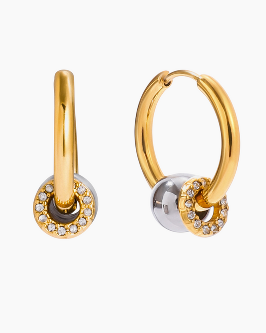 Golden Halo Hoop Earrings